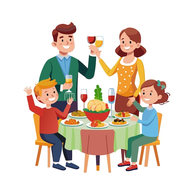 Momentos de la vida familiar real Conceptos de ilustración vectorial