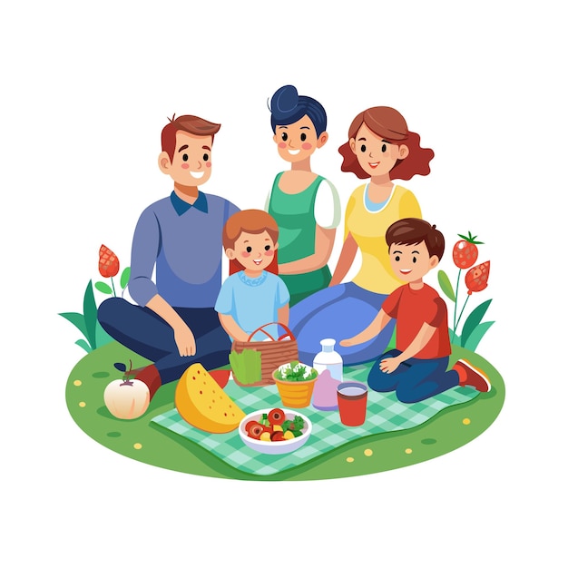 Momentos de la vida familiar real Conceptos de ilustración vectorial