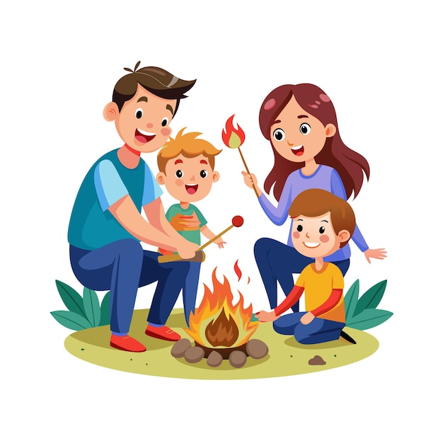 Momentos de la vida familiar real Conceptos de ilustración vectorial