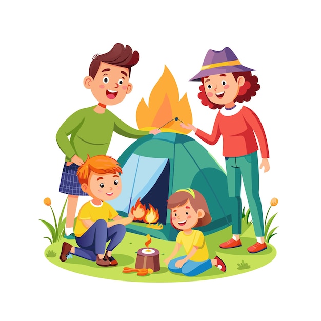 Momentos de la vida familiar real Conceptos de ilustración vectorial