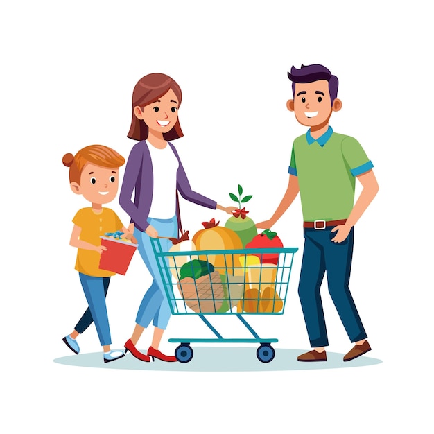 Momentos de la vida familiar real Conceptos de ilustración vectorial