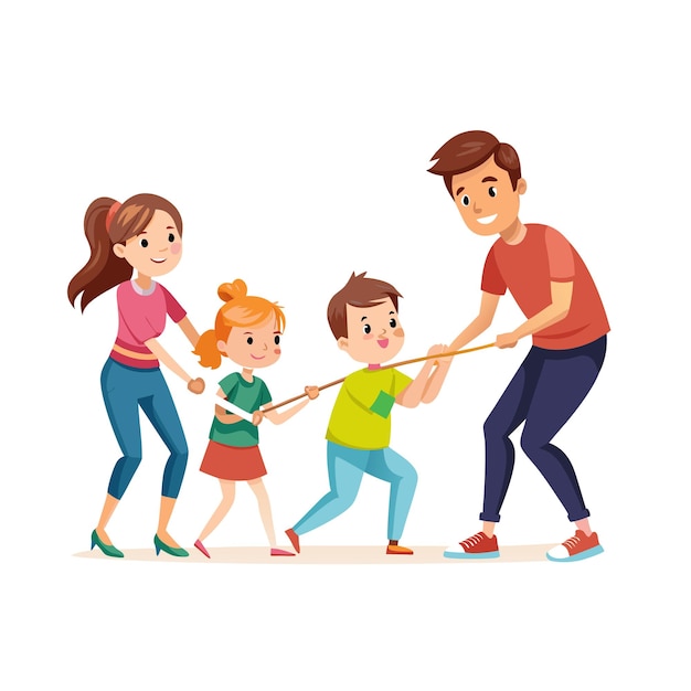 Momentos de la vida familiar real Conceptos de ilustración vectorial
