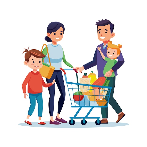 Momentos de la vida familiar real Conceptos de ilustración vectorial