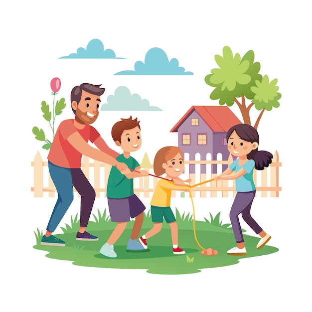 Momentos de la vida familiar real Conceptos de ilustración vectorial
