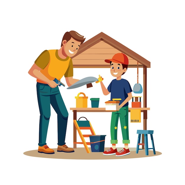 Momentos de la vida familiar real Conceptos de ilustración vectorial