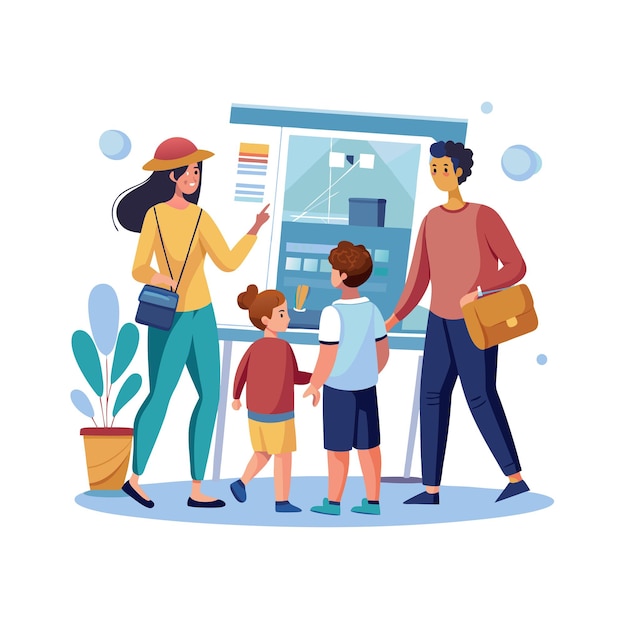 Momentos de la vida familiar real Conceptos de ilustración vectorial