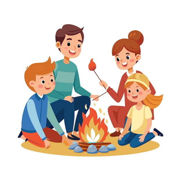 Momentos de la vida familiar real Conceptos de ilustración vectorial