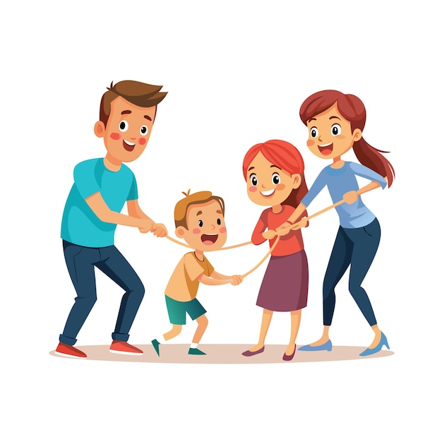 Momentos de la vida familiar real Conceptos de ilustración vectorial