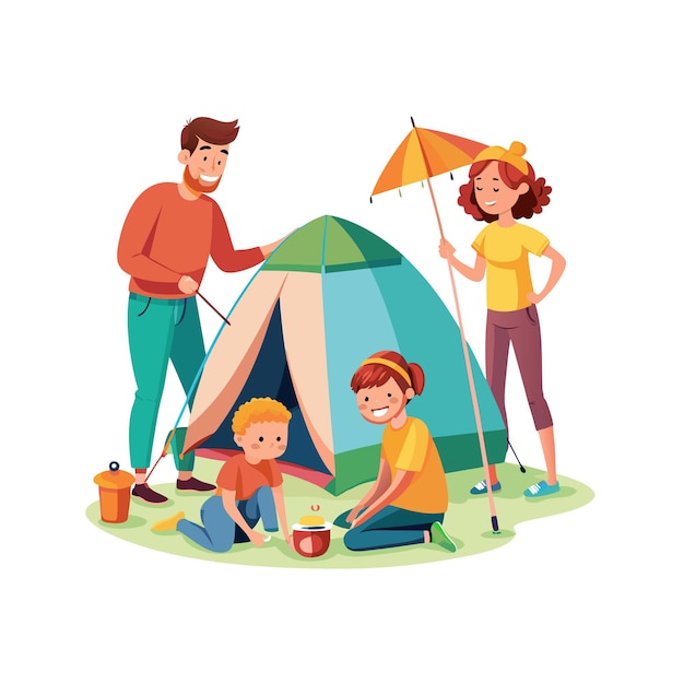 Momentos de la vida familiar real Conceptos de ilustración vectorial