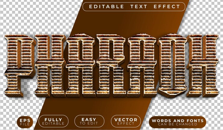 Vector la momia del faraón egipcio es un archivo de texto vectorial totalmente editable