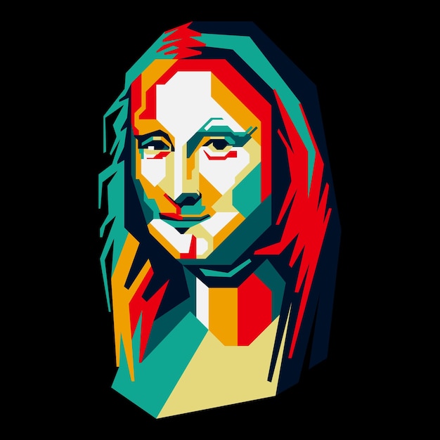 Monalisa pop art diseño wpap