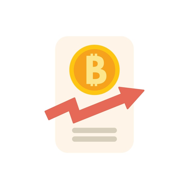 La moneda Bitcoin aumenta de valor en la aplicación de teléfono móvil