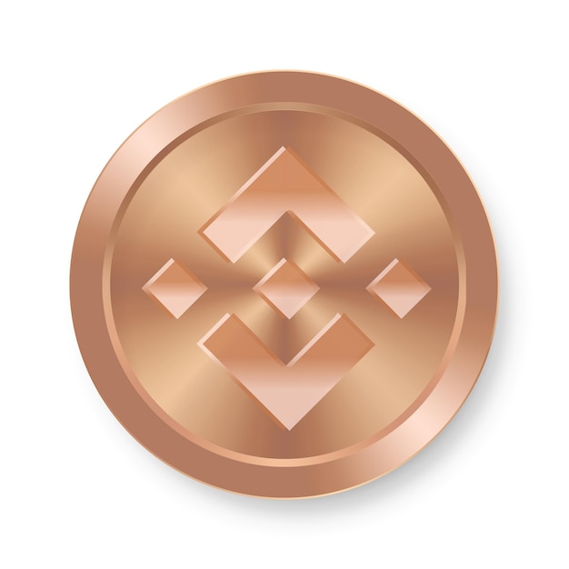 Vector moneda de bronce de binance concepto de criptomoneda web de internet medalla de binance