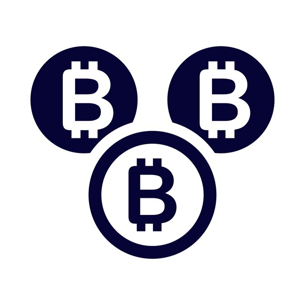 La moneda digital de Bitcoin es el icono de la criptomoneda de la billetera de Bitcoin.