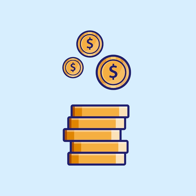 moneda, dinero, símbolo, ilustración
