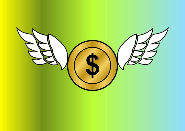 Moneda de dinero voladora