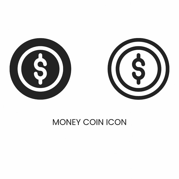 Moneda de dólar moneda de moneda icono de moneda de dólar