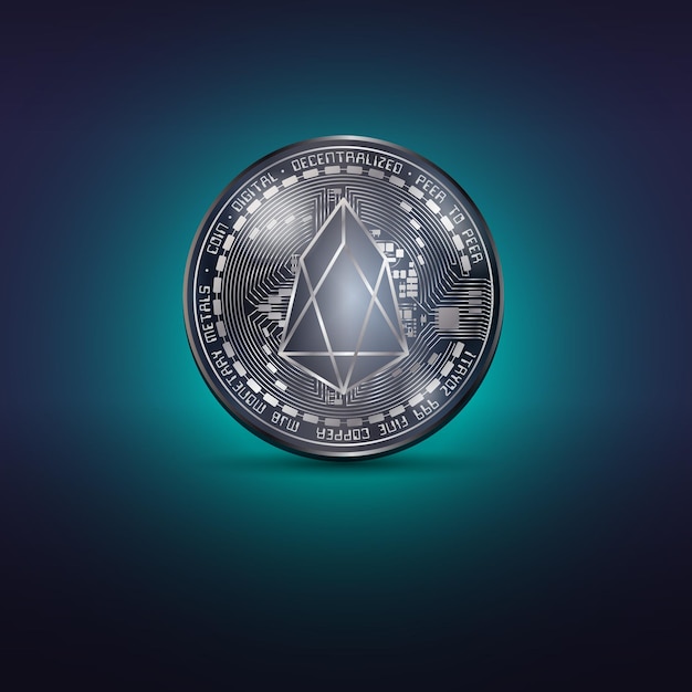 Vector moneda de metal eos