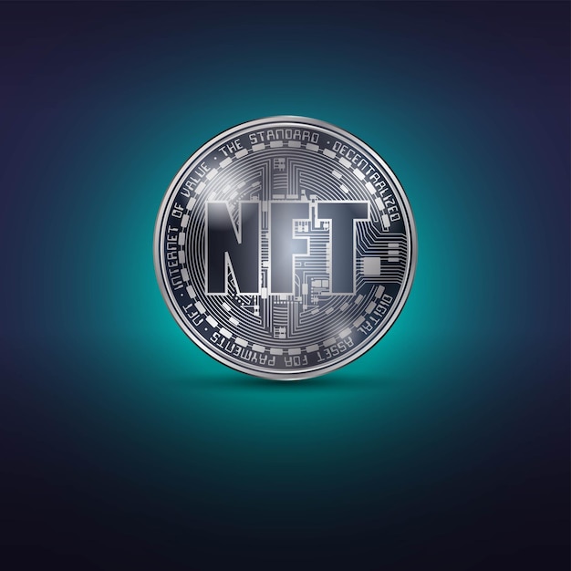 Moneda NFT de metal de criptomoneda