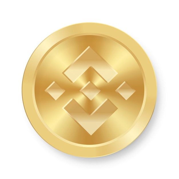 Moneda de oro de Binance Concepto de criptomoneda web de Internet Medalla de Binance