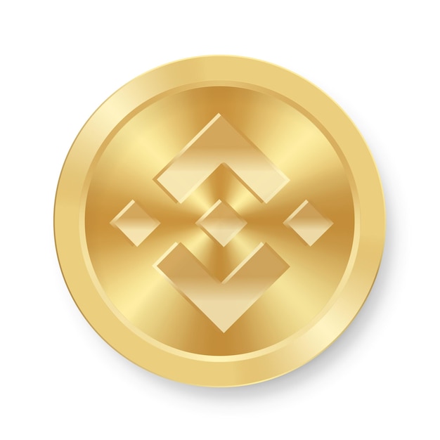 Vector moneda de oro de binance concepto de criptomoneda web de internet medalla de binance