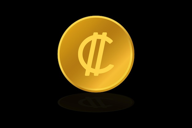 Moneda de oro colon costa rica moneda dinero icono signo o símbolo