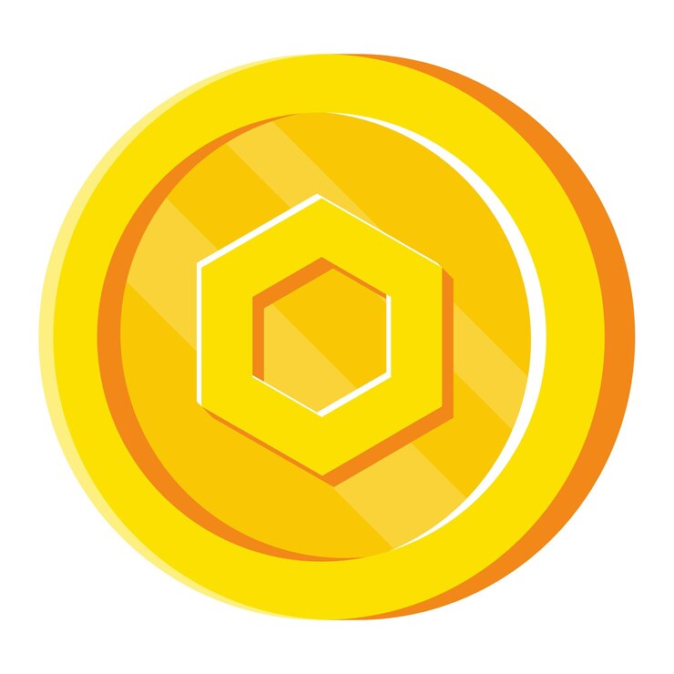 Vector moneda de oro de eslabones de cadena