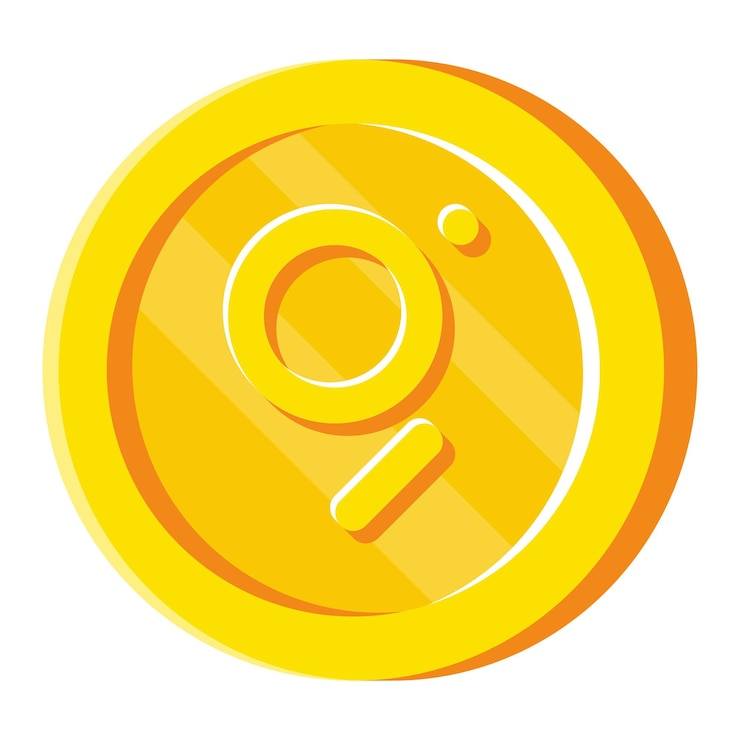 Vector la moneda de oro del gráfico