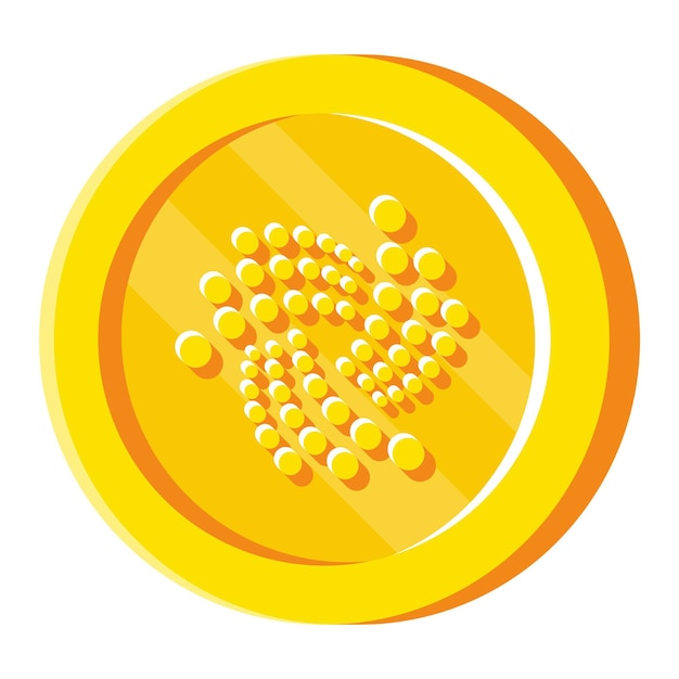 Vector moneda de oro iota