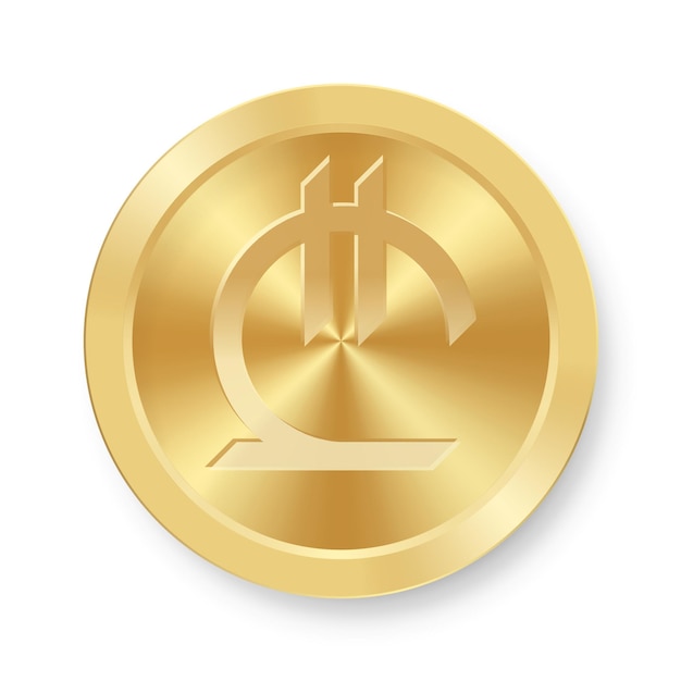 Vector moneda de oro lari concepto de moneda web de internet medalla lari