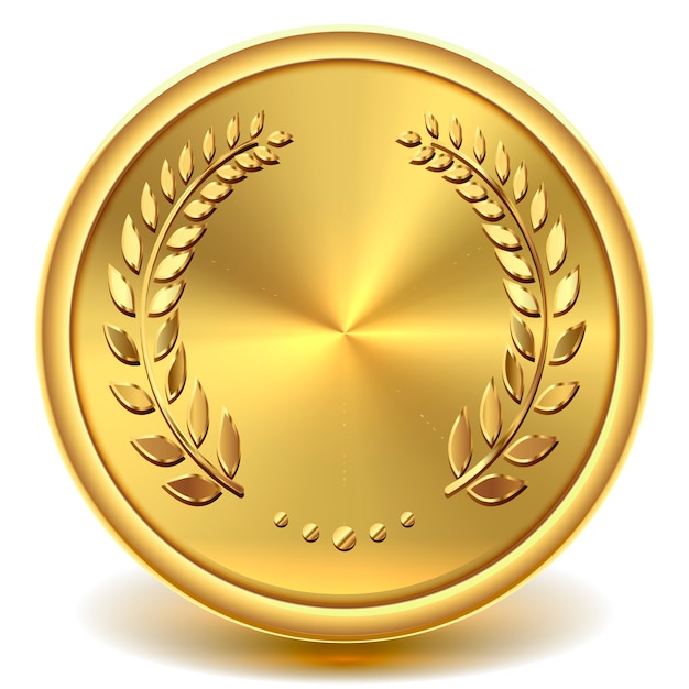 Vector moneda de oro