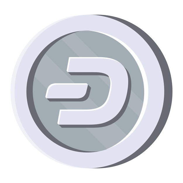 Vector moneda de plata dash