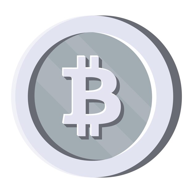 Moneda de plata en efectivo de Bitcoin