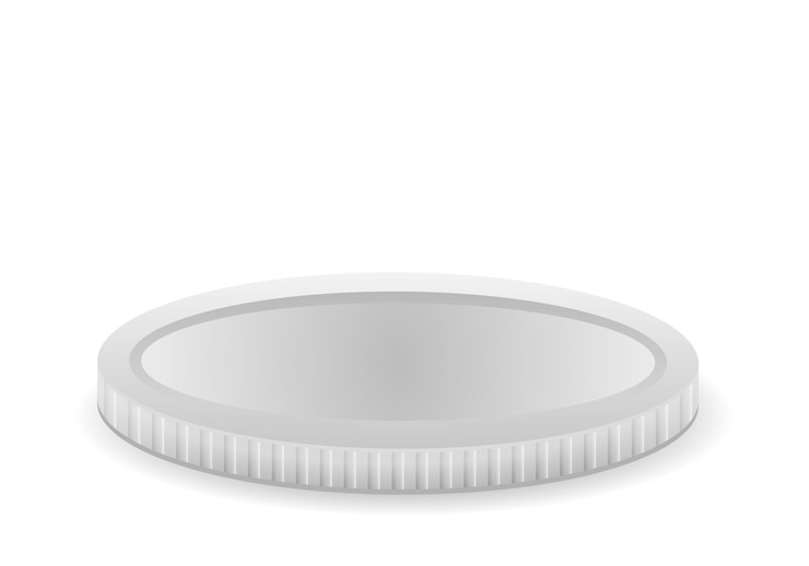 Vector moneda de plata