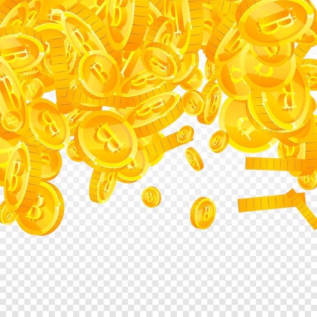 Las monedas de Bitcoin caen Las criptomonedas se dispersan