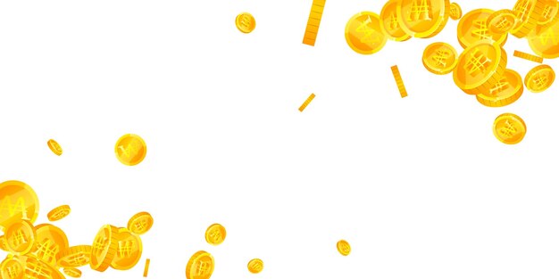 Las monedas coreanas están cayendo. El oro está esparcido.