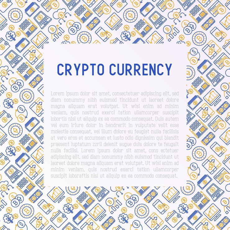 Vector monedas criptográficas