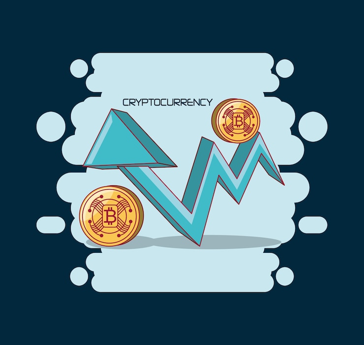 Vector monedas criptográficas
