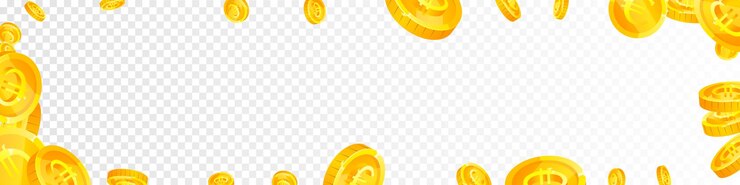 Vector monedas de euro de la unión europea que caen monedas eur dispersas de agraciado dinero de europa concepto de riqueza o éxito de jackpot elegante ilustración vectorial