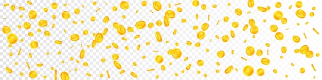 Las monedas de la rupia india caen el oro esparcido INR