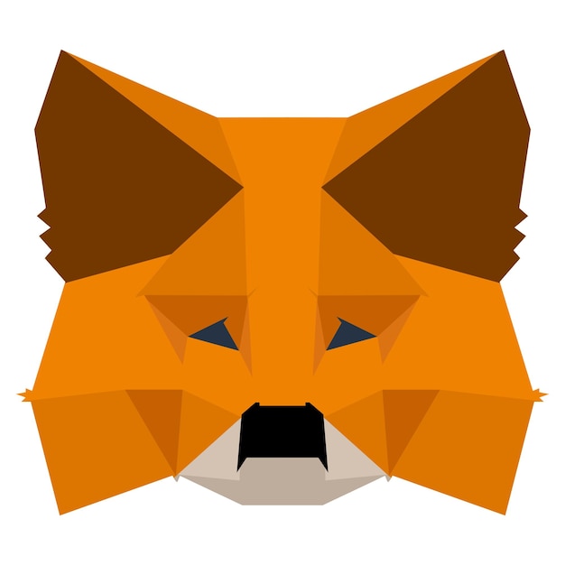 Monedero criptográfico con el logotipo de MetaMask para Defi Web3 Dapps y NFT aislados en fondo blanco