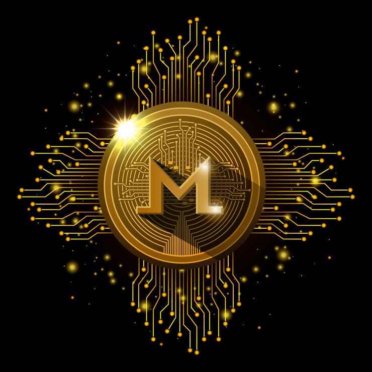 Vector monero mining set icons vector illustration design