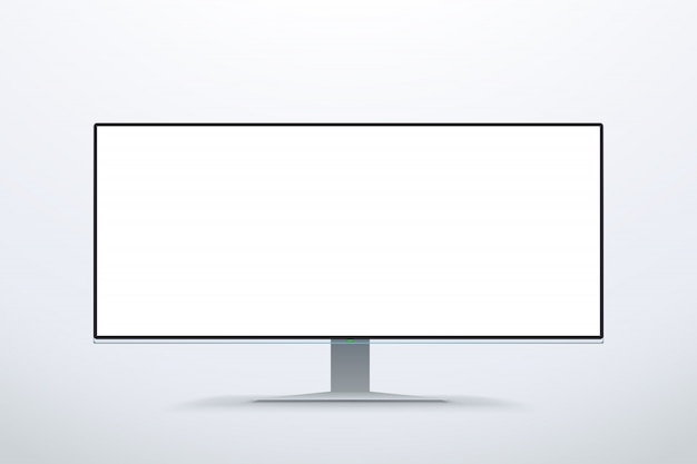 Monitor ancho de color blanco