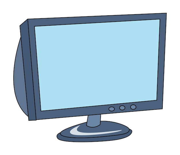 Monitor de computadora aislado en un fondo blanco