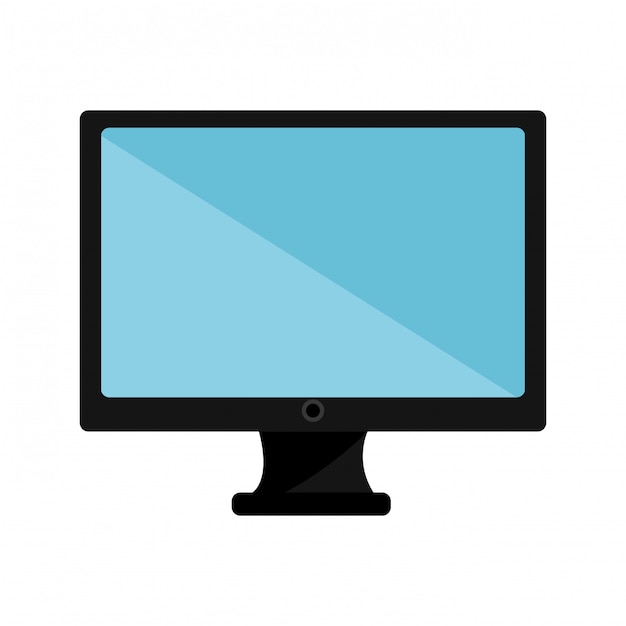 Vector monitor de computadora aislado icono de diseño