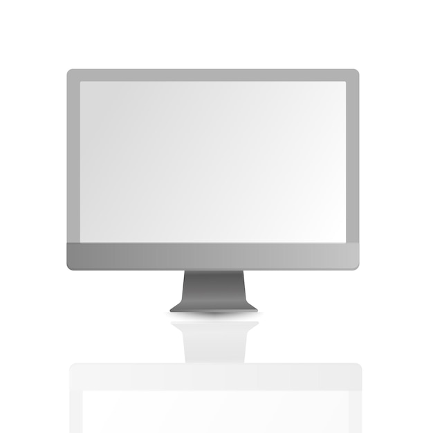 Monitor de computadora aislado. pantalla del monitor de la computadora. pantalla de computadora aislada. pantalla blanca