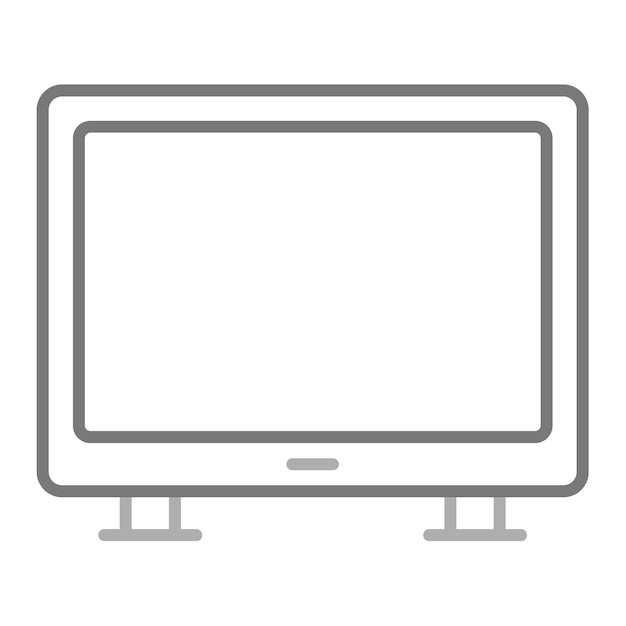 un monitor de computadora en blanco y negro con un fondo blanco