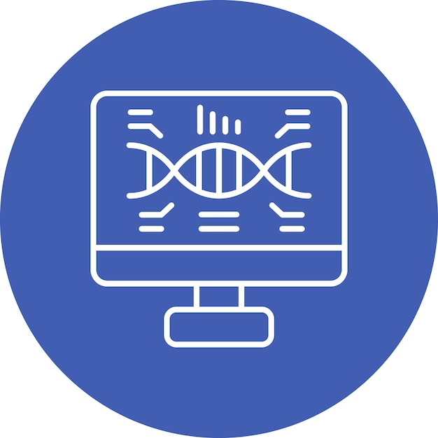 un monitor de computadora con un círculo azul alrededor de la parte inferior
