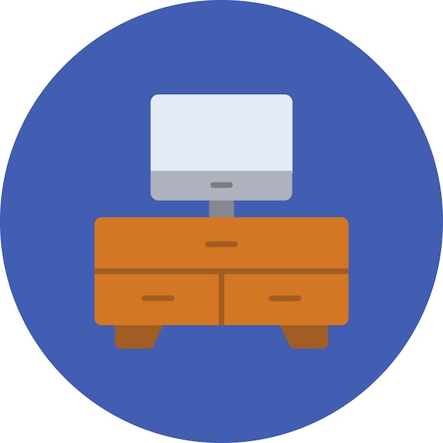 un monitor de computadora con un fondo azul con un círculo azul a su alrededor
