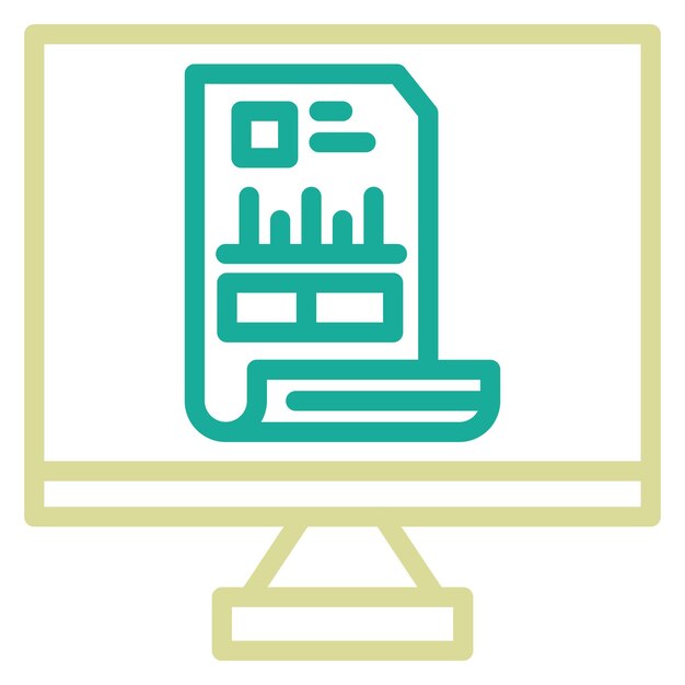 un monitor de computadora con un fondo azul con un logotipo verde y amarillo